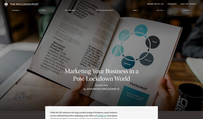Screenshot of Luther Marketing website
